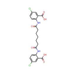 O=C(CCCCCC(=O)Nc1ccc(Cl)cc1C(=O)O)Nc1ccc(Cl)cc1C(=O)O ZINC000026579822