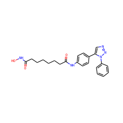 O=C(CCCCCCC(=O)Nc1ccc(-c2cnnn2-c2ccccc2)cc1)NO ZINC000029069681