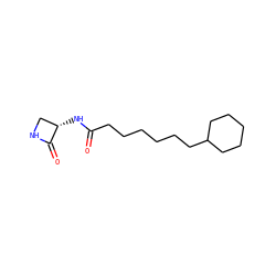 O=C(CCCCCCC1CCCCC1)N[C@H]1CNC1=O ZINC000218544481