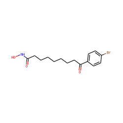 O=C(CCCCCCCC(=O)c1ccc(Br)cc1)NO ZINC000103206861