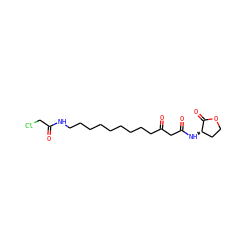 O=C(CCCCCCCCCNC(=O)CCl)CC(=O)N[C@H]1CCOC1=O ZINC000072114458