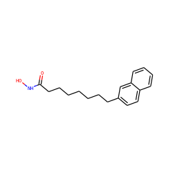 O=C(CCCCCCCc1ccc2ccccc2c1)NO ZINC000013474419