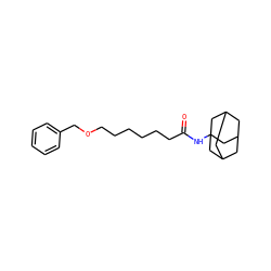 O=C(CCCCCCOCc1ccccc1)NC12CC3CC(CC(C3)C1)C2 ZINC000084653232
