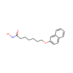 O=C(CCCCCCOc1ccc2ccccc2c1)NO ZINC000032139963