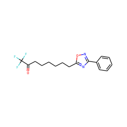 O=C(CCCCCCc1nc(-c2ccccc2)no1)C(F)(F)F ZINC000141545053