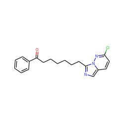 O=C(CCCCCCc1ncc2ccc(Cl)nn12)c1ccccc1 ZINC000005974469