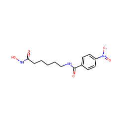 O=C(CCCCCNC(=O)c1ccc([N+](=O)[O-])cc1)NO ZINC000013472309