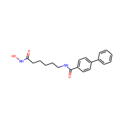 O=C(CCCCCNC(=O)c1ccc(-c2ccccc2)cc1)NO ZINC000013472306
