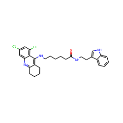 O=C(CCCCCNc1c2c(nc3cc(Cl)cc(Cl)c13)CCCC2)NCCc1c[nH]c2ccccc12 ZINC000013679415