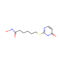 O=C(CCCCCSc1nccc(=O)[nH]1)NO ZINC000028528141