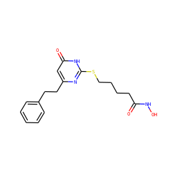 O=C(CCCCSc1nc(CCc2ccccc2)cc(=O)[nH]1)NO ZINC000035050414