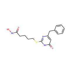 O=C(CCCCSc1nc(Cc2ccccc2)cc(=O)[nH]1)NO ZINC000028528356