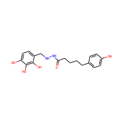 O=C(CCCCc1ccc(O)cc1)NNCc1ccc(O)c(O)c1O ZINC001772585732