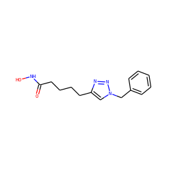 O=C(CCCCc1cn(Cc2ccccc2)nn1)NO ZINC000096907689
