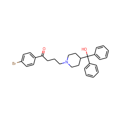 O=C(CCCN1CCC(C(O)(c2ccccc2)c2ccccc2)CC1)c1ccc(Br)cc1 ZINC000036351459