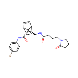 O=C(CCCN1CCCC1=O)NC[C@H]1[C@H](C(=O)Nc2ccc(Br)cc2)[C@@H]2C=C[C@H]1C21CC1 ZINC000168416225