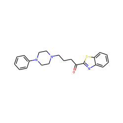 O=C(CCCN1CCN(c2ccccc2)CC1)c1nc2ccccc2s1 ZINC000084713686