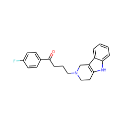 O=C(CCCN1CCc2[nH]c3ccccc3c2C1)c1ccc(F)cc1 ZINC000001640506
