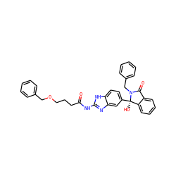 O=C(CCCOCc1ccccc1)Nc1nc2cc([C@]3(O)c4ccccc4C(=O)N3Cc3ccccc3)ccc2[nH]1 ZINC000116256598