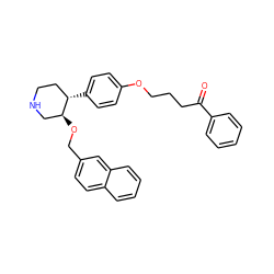 O=C(CCCOc1ccc([C@H]2CCNC[C@@H]2OCc2ccc3ccccc3c2)cc1)c1ccccc1 ZINC000029211202