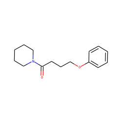 O=C(CCCOc1ccccc1)N1CCCCC1 ZINC000002739627