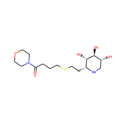 O=C(CCCSCC[C@H]1NC[C@@H](O)[C@H](O)[C@H]1O)N1CCOCC1 ZINC000084740933