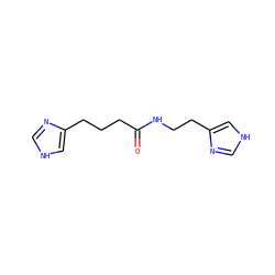 O=C(CCCc1c[nH]cn1)NCCc1c[nH]cn1 ZINC000038436823