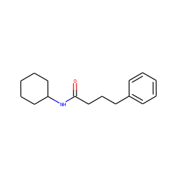 O=C(CCCc1ccccc1)NC1CCCCC1 ZINC000000365623