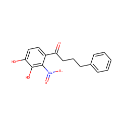 O=C(CCCc1ccccc1)c1ccc(O)c(O)c1[N+](=O)[O-] ZINC000013677662