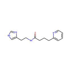 O=C(CCCc1ccccn1)NCCc1c[nH]cn1 ZINC000038528026