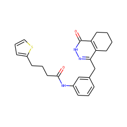 O=C(CCCc1cccs1)Nc1cccc(Cc2n[nH]c(=O)c3c2CCCC3)c1 ZINC000167832362
