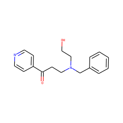 O=C(CCN(CCO)Cc1ccccc1)c1ccncc1 ZINC000045355151
