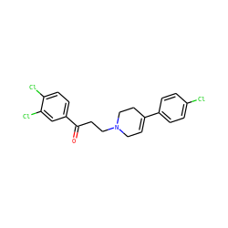 O=C(CCN1CC=C(c2ccc(Cl)cc2)CC1)c1ccc(Cl)c(Cl)c1 ZINC000013834237