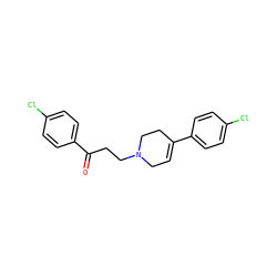 O=C(CCN1CC=C(c2ccc(Cl)cc2)CC1)c1ccc(Cl)cc1 ZINC000000597843