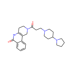 O=C(CCN1CCC(N2CCCC2)CC1)N1CCc2[nH]c(=O)c3ccccc3c2C1 ZINC000013536353