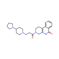O=C(CCN1CCC(N2CCCC2)CC1)N1CCc2c([nH]c(=O)c3ccccc23)C1 ZINC000013536362