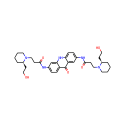 O=C(CCN1CCCC[C@@H]1CCO)Nc1ccc2c(=O)c3cc(NC(=O)CCN4CCCC[C@@H]4CCO)ccc3[nH]c2c1 ZINC000169723117