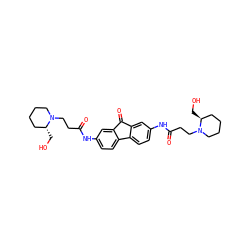 O=C(CCN1CCCC[C@H]1CO)Nc1ccc2c(c1)C(=O)c1cc(NC(=O)CCN3CCCC[C@@H]3CO)ccc1-2 ZINC000026642922