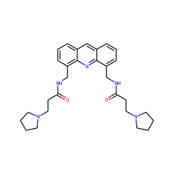 O=C(CCN1CCCC1)NCc1cccc2cc3cccc(CNC(=O)CCN4CCCC4)c3nc12 ZINC000045290164