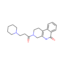 O=C(CCN1CCCCC1)N1CCc2c([nH]c(=O)c3ccccc23)C1 ZINC000013536347