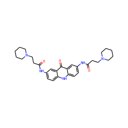 O=C(CCN1CCCCC1)Nc1ccc2[nH]c3ccc(NC(=O)CCN4CCCCC4)cc3c(=O)c2c1 ZINC000028395612