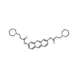 O=C(CCN1CCCCC1)Nc1ccc2cc3ccc(NC(=O)CCN4CCCCC4)cc3nc2c1 ZINC000003875056