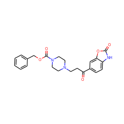 O=C(CCN1CCN(C(=O)OCc2ccccc2)CC1)c1ccc2[nH]c(=O)oc2c1 ZINC000059262217