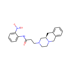 O=C(CCN1CCN2Cc3ccccc3C[C@@H]2C1)Nc1ccccc1[N+](=O)[O-] ZINC000026749760