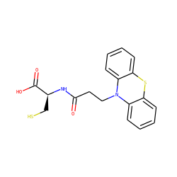O=C(CCN1c2ccccc2Sc2ccccc21)N[C@@H](CS)C(=O)O ZINC000473119292
