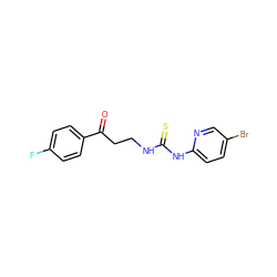 O=C(CCNC(=S)Nc1ccc(Br)cn1)c1ccc(F)cc1 ZINC000014943881