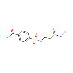O=C(CCNS(=O)(=O)c1ccc(C(=O)O)cc1)NO ZINC001772616615