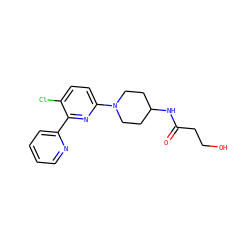 O=C(CCO)NC1CCN(c2ccc(Cl)c(-c3ccccn3)n2)CC1 ZINC000167621836