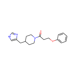 O=C(CCOc1ccccc1)N1CCC(Cc2c[nH]cn2)CC1 ZINC000028563654