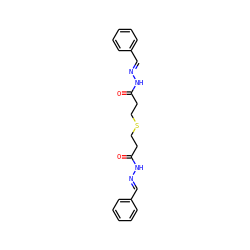O=C(CCSCCC(=O)NN=Cc1ccccc1)NN=Cc1ccccc1 ZINC000017149408